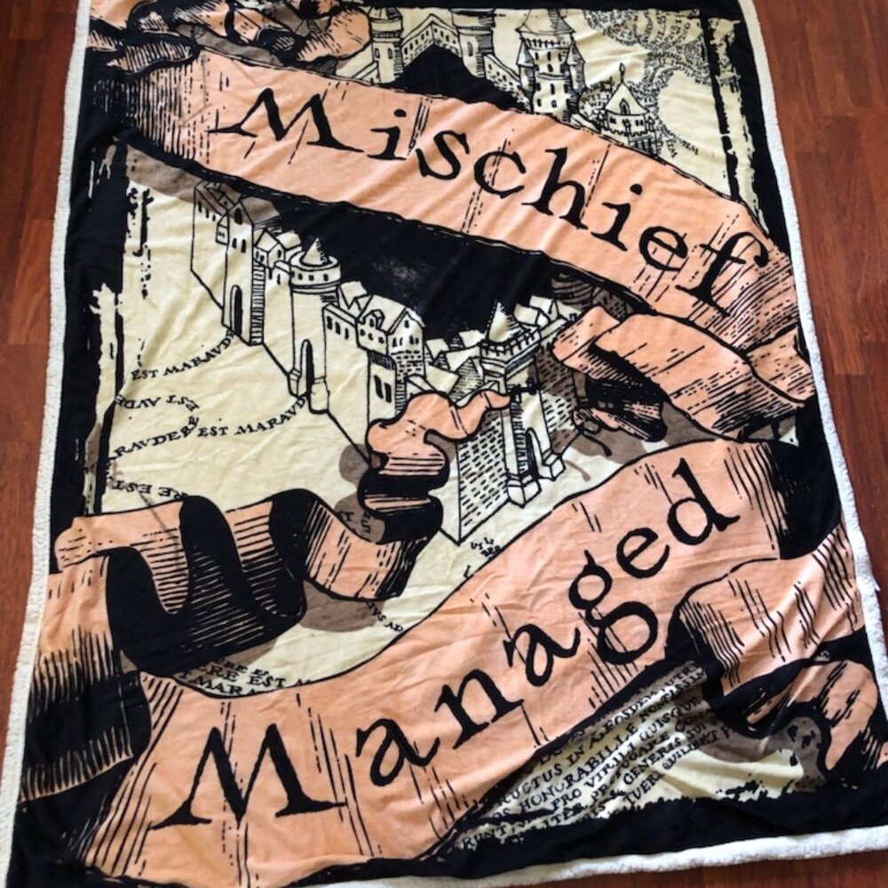 Harry Potter Mischief Managed Fleece Fall Winter Blanket